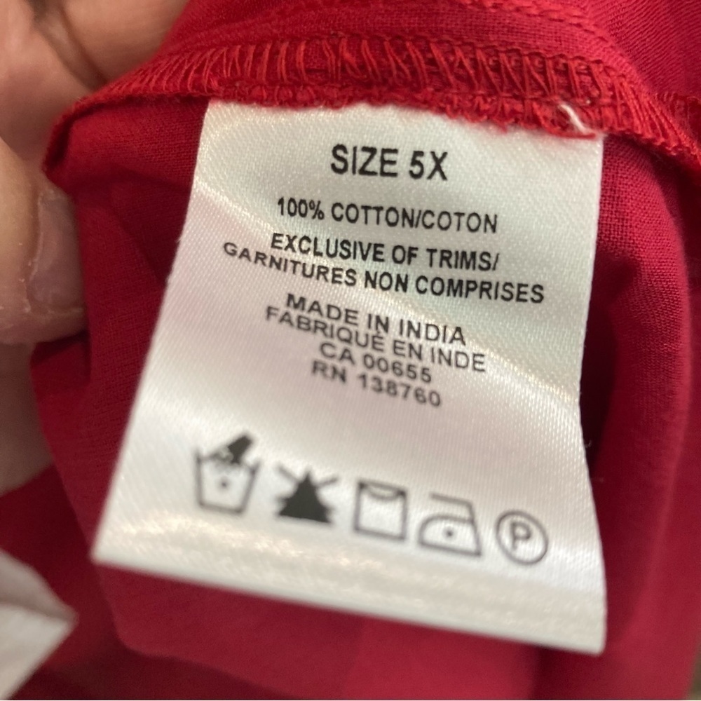 SEA SWIMWEAR Sz 5X Button Down Roll Tabs At Sleeves Scalloped Hemline Shirt NEW - Picture 10 of 10
